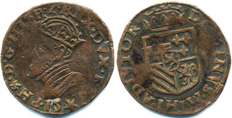 Koper oord Brabant Maastricht 1591 Philips II